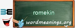 WordMeaning blackboard for romekin